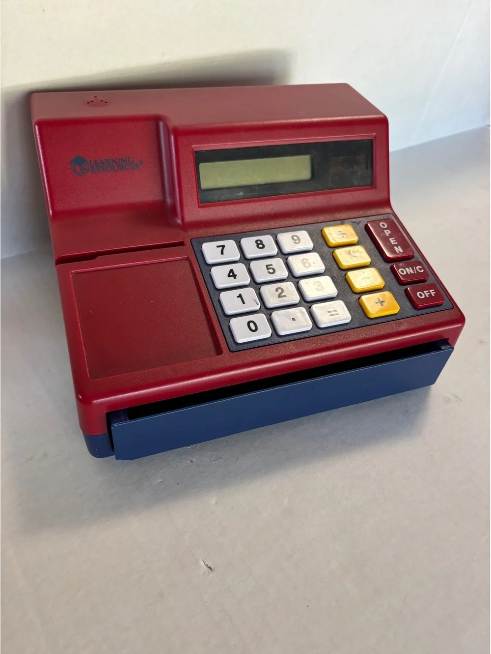 Learning Resources red toy play cash register